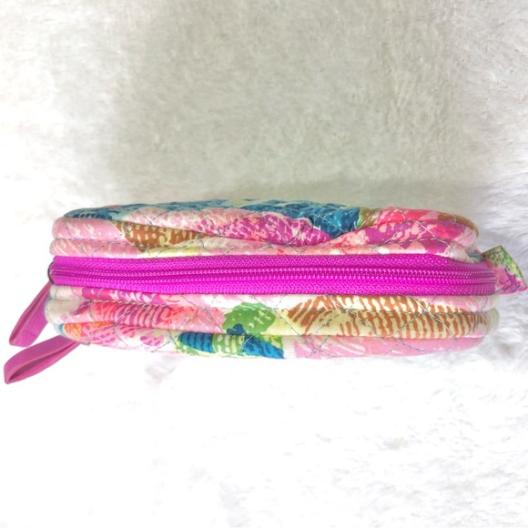 NWOT Vera Bradley Iconic Mini Cosmetic Bag in Superbloom Pink - Picture 4 of 9